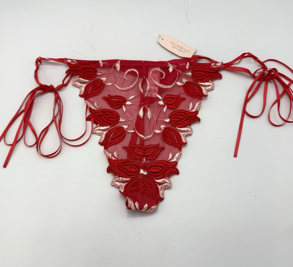 NWT 2002 Vtg Victorias Secret Sexy Little Things Tie GString Thong Panty MEDIUM